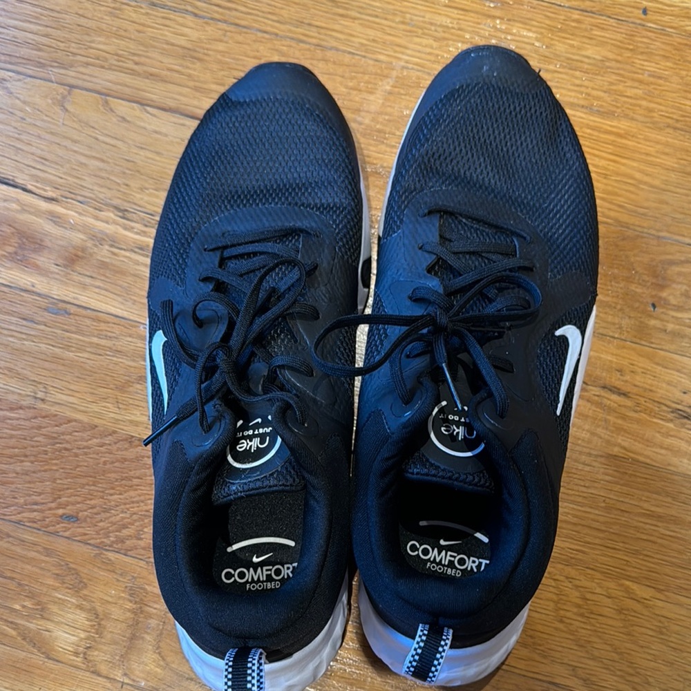 Nike Black and White Sneakers with Streamlined Silhouette